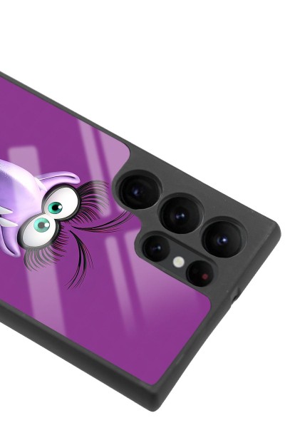 Samsung S22 Ultra Purple Angry Birds Tasarımlı Glossy Telefon Kılıfı