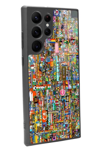 Samsung S22 Ultra R/place Hatıra Tasarımlı Glossy Telefon Kılıfı