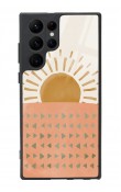 Samsung S22 Ultra Suluboya Güneş Tasarımlı Glossy Telefon Kılıfı