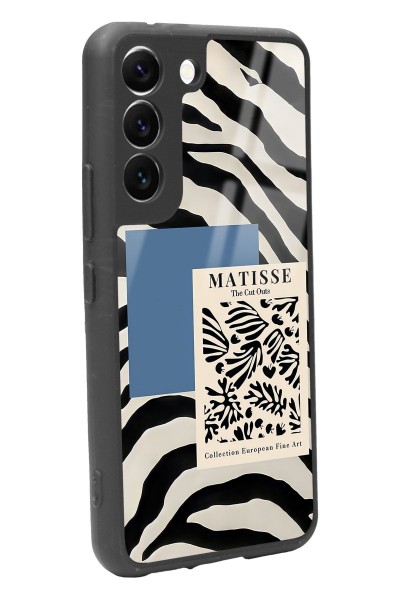 Samsung S22 Zebra Matısse Tasarımlı Glossy Telefon Kılıfı