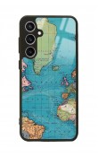 Samsung S23 FE Atlantic Map Tasarımlı Glossy Telefon Kılıfı