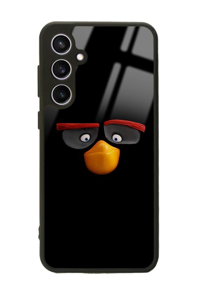 Samsung S23 FE Black Angry Birds Tasarımlı Glossy Telefon Kılıfı