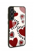Samsung S23 FE Brush Heart Tasarımlı Glossy Telefon Kılıfı