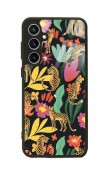 Samsung S23 FE Çiçekli Kediler Tasarımlı Glossy Telefon Kılıfı