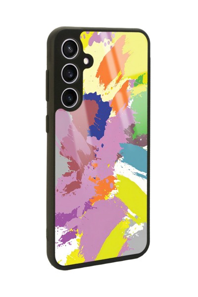 Samsung S23 FE Colored Brush Tasarımlı Glossy Telefon Kılıfı