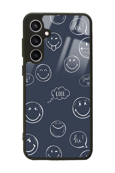 Samsung S23 FE Doodle Smile Tasarımlı Glossy Telefon Kılıfı