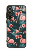 Samsung S23 FE Flamingo Leaf Tasarımlı Glossy Telefon Kılıfı