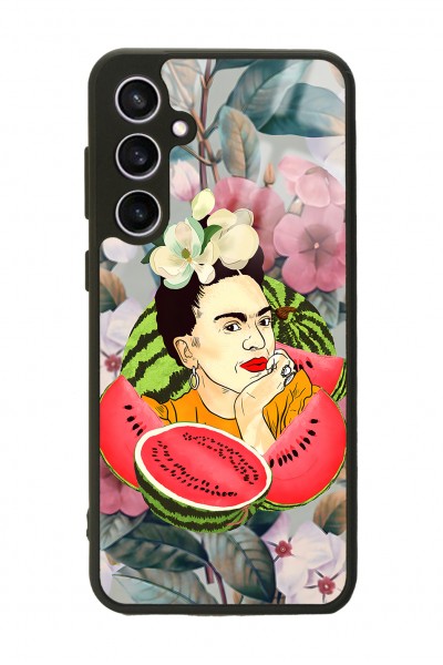 Samsung S23 FE Frida Kahlo Tasarımlı Glossy Telefon Kılıfı