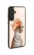 Samsung S23 FE İnfluencer Leopar Kedi Tasarımlı Glossy Telefon Kılıfı
