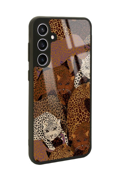 Samsung S23 FE Leoparlar Tasarımlı Glossy Telefon Kılıfı