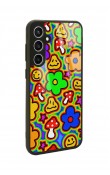 Samsung S23 FE Neon Flowers Tasarımlı Glossy Telefon Kılıfı