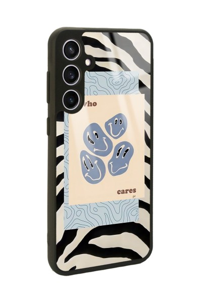 Samsung S23 FE Zebra Emoji Tasarımlı Glossy Telefon Kılıfı