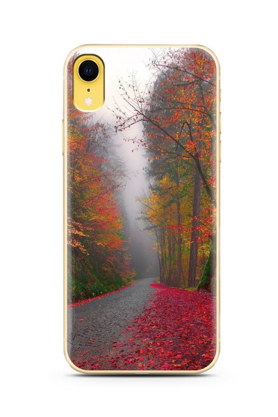 Sonbahar Tasarımlı Süper Şeffaf Silikon Telefon Kılıfı iPhone Xr