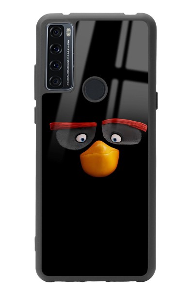 Tcl 20 Se Black Angry Birds Tasarımlı Glossy Telefon Kılıfı