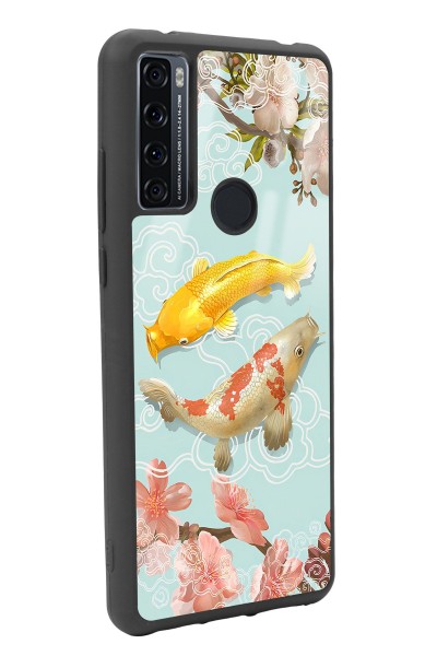 Tcl 20 Se Koi Balığı Tasarımlı Glossy Telefon Kılıfı