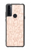Tcl 20 Se Pink Dog Tasarımlı Glossy Telefon Kılıfı