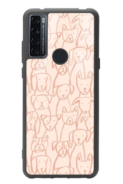 Tcl 20 Se Pink Dog Tasarımlı Glossy Telefon Kılıfı