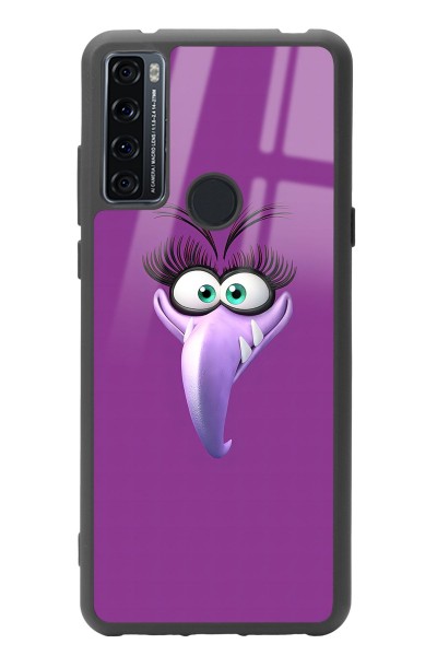 Tcl 20 Se Purple Angry Birds Tasarımlı Glossy Telefon Kılıfı