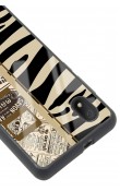 Tcl L7 Zebra Gazete Tasarımlı Glossy Telefon Kılıfı