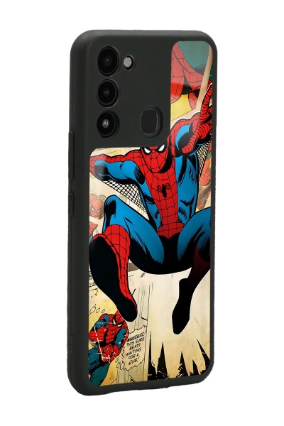 Tecno Spark 8c Spider-Man Örümcek Adam Tasarımlı Glossy Telefon Kılıfı
