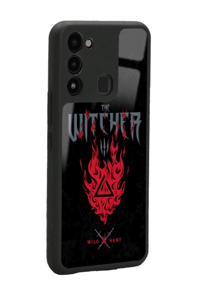 Tecno Spark 8c Witcher 3 Fire Tasarımlı Glossy Telefon Kılıfı