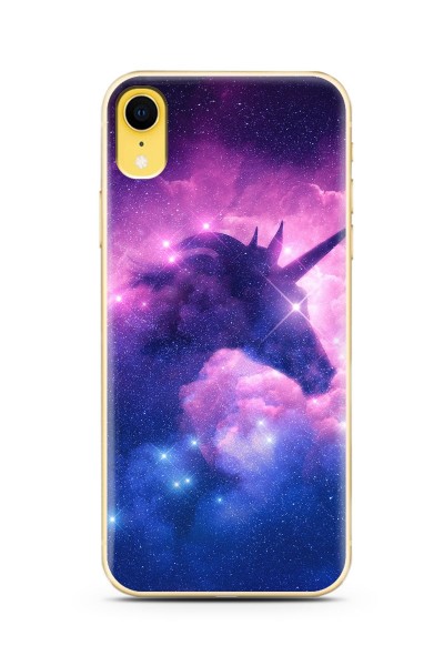 Unicorn Tasarımlı Süper Şeffaf Silikon Telefon Kılıfı iPhone Xr