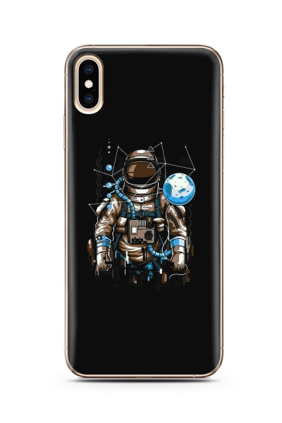 Uzay Astronot Tasarım Süper Şeffaf Silikon Telefon Kılıfı Iphone Xs Max