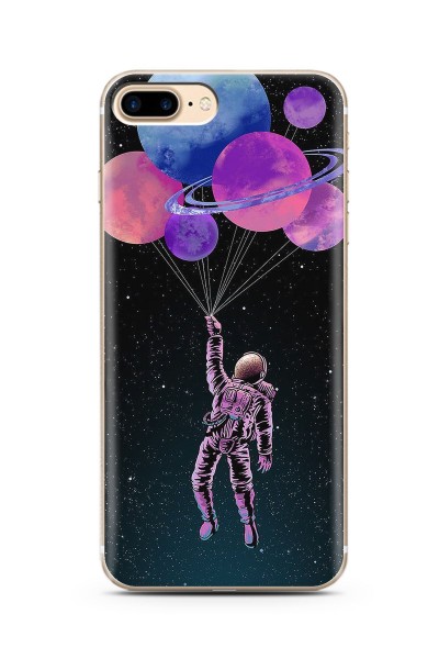 Uzay Balon Tasarım Süper Şeffaf Silikon Telefon Kılıfı iPhone 7 Plus