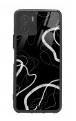 Vivo Y15s Black Wave Tasarımlı Glossy Telefon Kılıfı