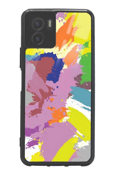 Vivo Y15s Colored Brush Tasarımlı Glossy Telefon Kılıfı