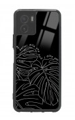 Vivo Y15s Dark Leaf Tasarımlı Glossy Telefon Kılıfı