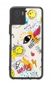 Vivo Y15s Doodle Emoji Tasarımlı Glossy Telefon Kılıfı
