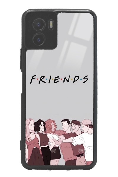 Vivo Y15s Doodle Friends Tasarımlı Glossy Telefon Kılıfı