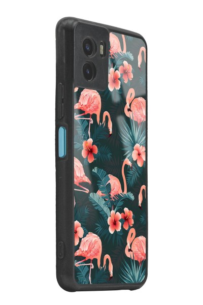 Vivo Y15s Flamingo Leaf Tasarımlı Glossy Telefon Kılıfı