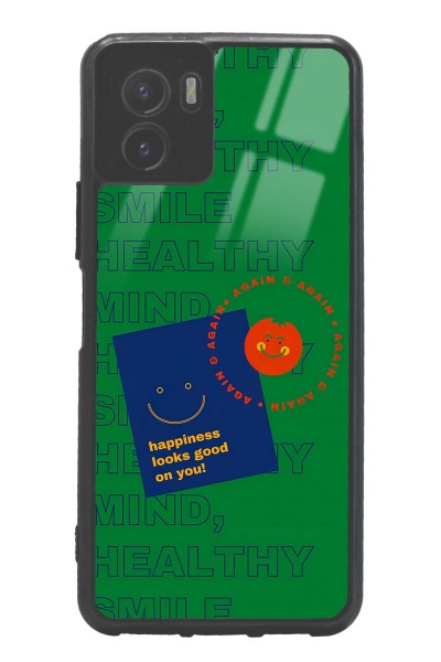 Vivo Y15s Happy Green Tasarımlı Glossy Telefon Kılıfı