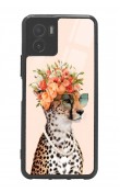 Vivo Y15s İnfluencer Leopar Kedi Tasarımlı Glossy Telefon Kılıfı