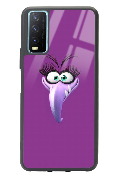 Vivo Y20 Purple Angry Birds Tasarımlı Glossy Telefon Kılıfı