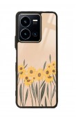 Vivo Y35 Watercolor SunFlower Tasarımlı Glossy Telefon Kılıfı