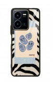 Vivo Y35 Zebra Emoji Tasarımlı Glossy Telefon Kılıfı