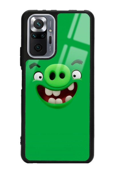Xiaomi Redmi Note 10 Pro - Max Green Angry Birds Tasarımlı Glossy Telefon Kılıfı