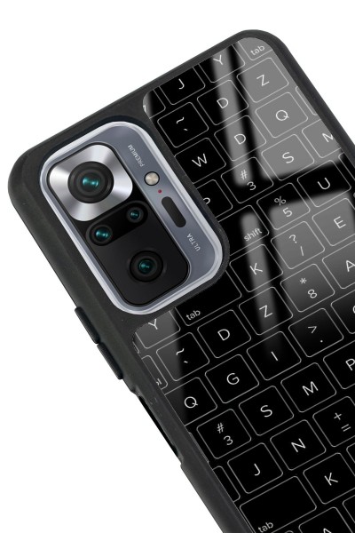 Xiaomi Redmi Note 10 Pro - Max Keyboard Tasarımlı Glossy Telefon Kılıfı