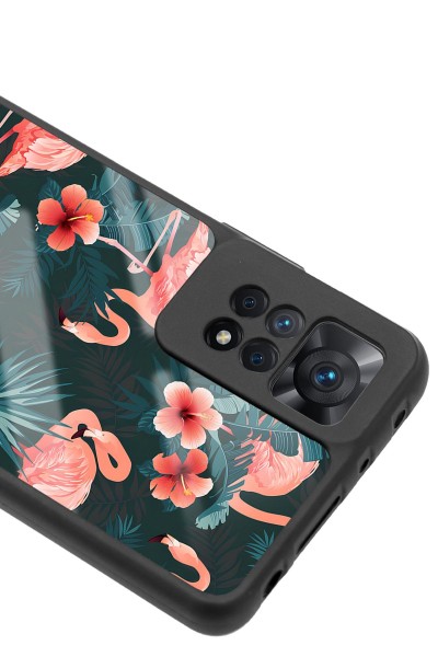 Xiaomi Redmi Note 11 Pro Flamingo Leaf Tasarımlı Glossy Telefon Kılıfı