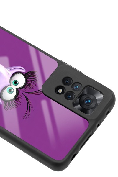 Xiaomi Redmi Note 11 Pro Purple Angry Birds Tasarımlı Glossy Telefon Kılıfı