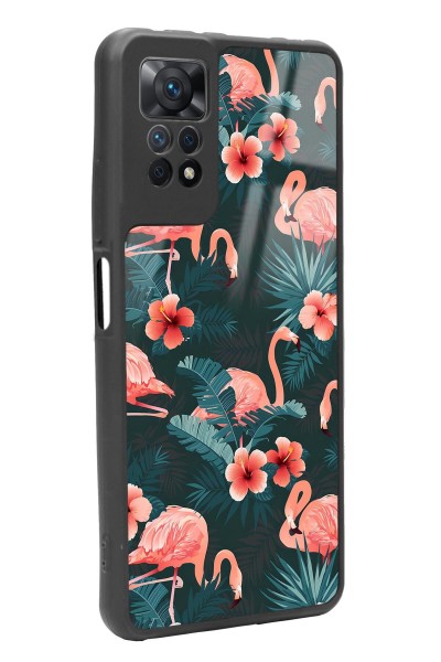 Xiaomi Redmi Note 12 Pro 4g Uyumlu Flamingo Leaf Tasarımlı Glossy Telefon Kılıfı
