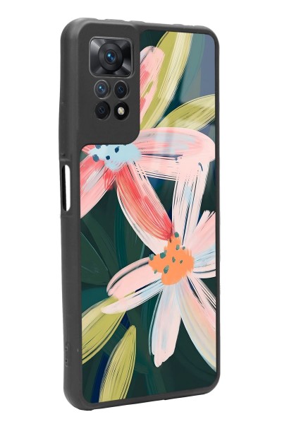 Xiaomi Redmi Note 12 Pro 4g Uyumlu Suluboya Çiçek Tasarımlı Glossy Telefon Kılıfı