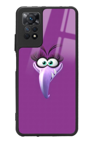Xiaomi Redmi Note 12 Pro  Uyumlu 4g Purple Angry Birds Tasarımlı Glossy Telefon Kılıfı