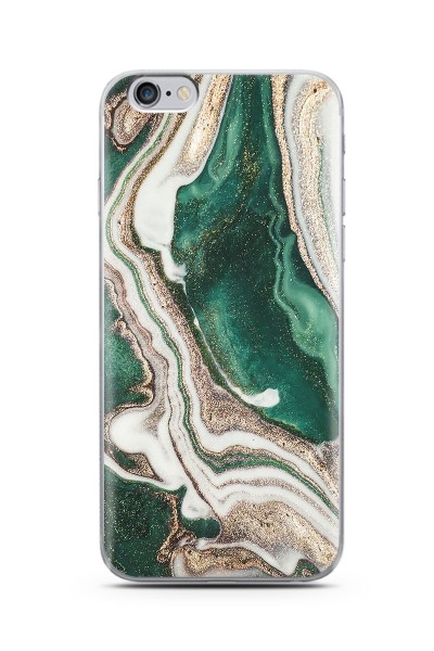 Yeşil Kumsal Tasarımlı Süper Şeffaf Silikon iPhone 6 Plus Telefon Kılıfı