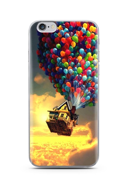 Yukarı Bak Balon Tasarımlı Süper Şeffaf Silikon Telefon Kılıfı iPhone 6 Plus