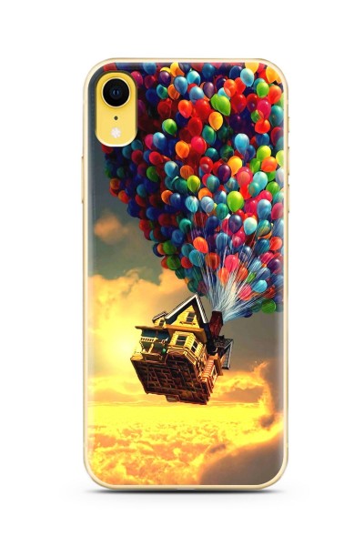 Yukarı Bak Balon Tasarımlı Süper Şeffaf Silikon Telefon Kılıfı Iphone Xr